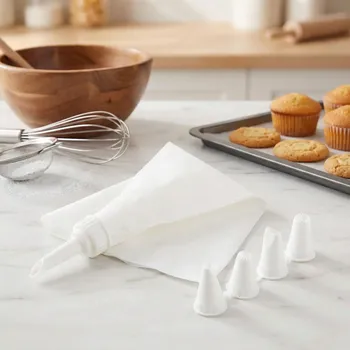 Cukrářský sáček s vyměnitelnými tryskami ALTOM DESIGN bílý 7 ks