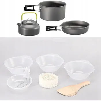 Hrnec TURISTICKÝ HRNEC ZELENÁ RUKOJEŤ 3V1 SKLÁDACÍ HLINÍKOVÝ CAMPING