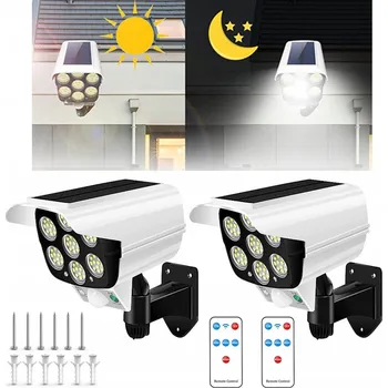 Venkovní osvětlení SOLÁRNÍ LAMPA VENKOVNÍ ULICE S ČIDLEM POHYBU A DÁLKOVÝM OVLÁDÁNÍM 2KS