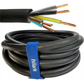 elektrický kabel Kabel H05VV-F 5x4 POLWINIT OWY prodlužovací šňůra LANKO třída 5 černý 50m