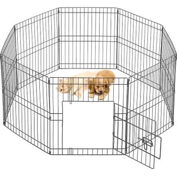 Ohrádka/zábrana pro psy 592663 black, 8 dílná, 52 x 61 cm, černá - A YAHEETECH