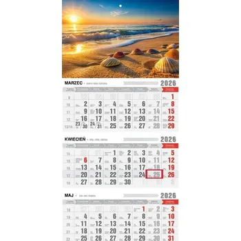Kalendář Kalendarz 2026 trójdzielny jednoplanszowy ekonomiczny\nKTE