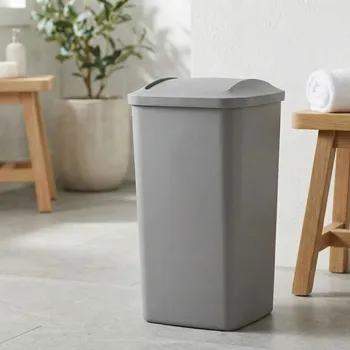 Odpadkový koš Koš na odpadky s výklopným víkem ALTOM DESIGN 10 l šedý