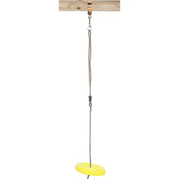 Dětská houpačka Swing King Dětská houpačka disk, ⌀ 28 cm, plast, žlutá, nosnost: 50 kg&nbsp;2521061