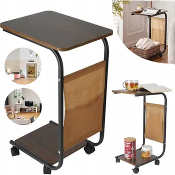 Konferenční stolek KONFERENČNÍ STOLEK PŘENOSNÝ MOBILNÍ NA KOLEČKÁCH POD POHOVKU POSTEL STOLEK POD NOTEBOOK