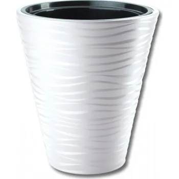 Obal na květináč Obal na květník SAHARA plastový matný d40x44cm, bílá