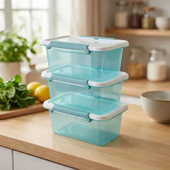 Dóza na potraviny Obdélníkové dózy na potraviny ORPLAST ARCTICLINE 0,5 l tyrkysové 3 ks