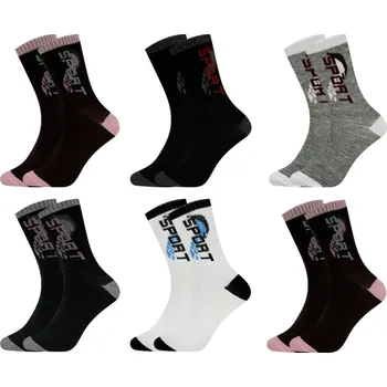 Dámské ponožky PESAIL Dámské sportovní ponožky SPORT ZW443 6páry Barva: Mix, Velikost: 35-38