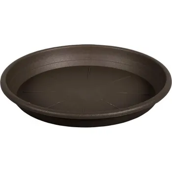 Podmiska Podmiska pod květník CILINDRO plastová d28cm, hnědá