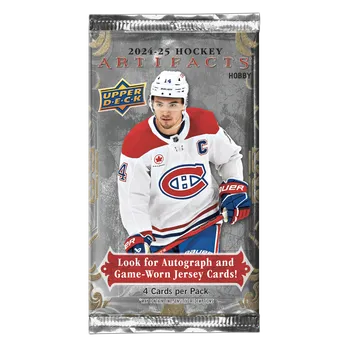 Sběratelská karetní hra Upper Deck Artifacts Hockey Hobby balíček 2024/25