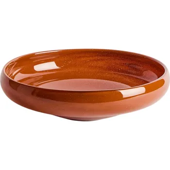 Úložný box Kave Home Červená skleněná dekorativní mísa Denuo Ø 34 cm