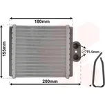 Výměník tepla, vnitřní vytápění VAN WEZEL 52006093