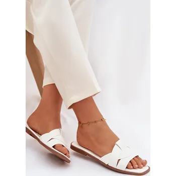 Dámské pantofle Boto Dámské ploché pantofle s pásky Marissae Barva: Bílá, Velikost: 41