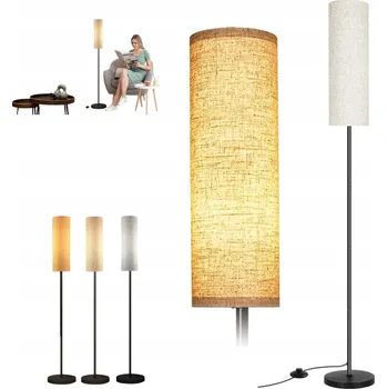 Stojací lampa LAMPA 175 CM STOJACÍ PODLAHOVÁ E27 LED NOČNÍ LAMPA LNU JUTOVÝ KLOBOUK