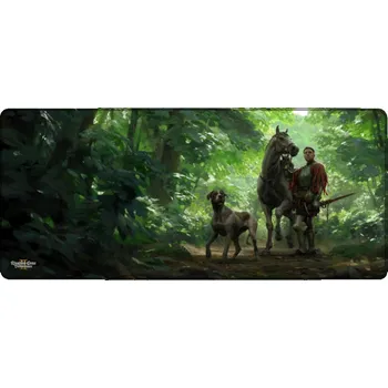 Podložka pod myš Podložka pod myš Kingdom Come Deliverance II 80 x 35 x 0, 3 cm Keyart Jindra a Vořech v lese
