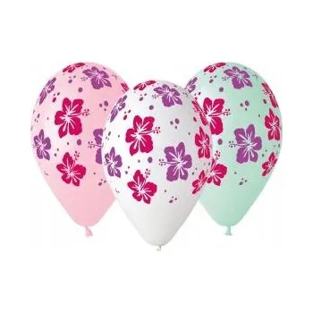 Balónek Balónky Havajské květy Premium Gemar 12 palců 5ks