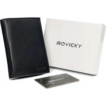 Peněženka Rovicky pánská peněženka z pravé kůže černá - muž