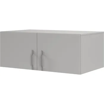 Šatní skříň BRN3 2D Nástavec na skříň, kolekce BRAGA- platinová šedá, kovové úchyty, 100 x 40 x 60,5 cm