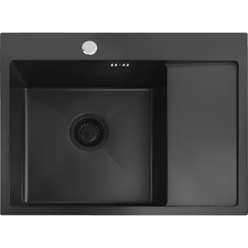 Nerezový dřez Kuchyňský nerezový dřez REA FIN 62 černý