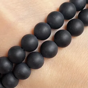 Korálek Onyx matný, kvalita A, 8 mm, balení 5 ks