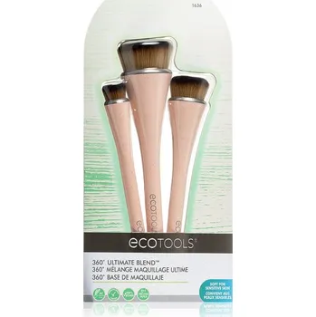Houbička na make-up EcoTools 360° Ultimate Blend™ štětec na make-up 1 ks + štětec na bronzer 1 ks + štětec na rozjasňovač a kamufláž 1 ks