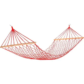 Zahradní nábytek Happy Green Lehátko závěsné síťové 200 x 80 cm červené