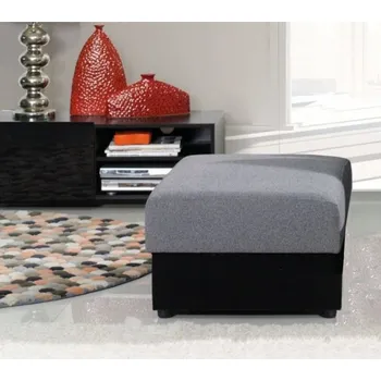 Taburet Šedý čalouněný Taburet Veneti