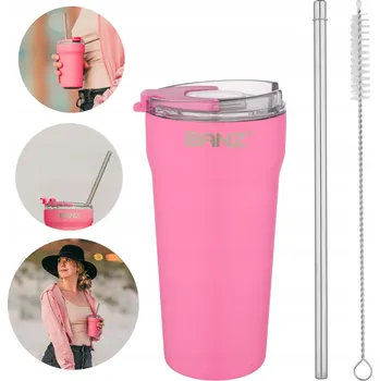 Termohrnek Termohrnek 530 ml s kovovým brčkem a čisticím kartáčkem BANZ