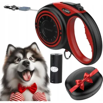 Vodítko pro psa VODÍTKO PRO PSA automatické PÁSKOVÉ navíjecí + zásobník DOGNESS 5m do 36 kg L