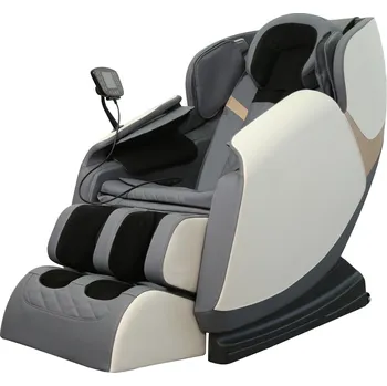 Křeslo Nábytek PEGAS s.r.o. Polohovací křeslo s masážní a vyhřívací funkcí SOLARIA, Krémová/Šedá ekokůže