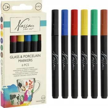 Fixy na porcelánové sklo a keramiku popisovače fixy 6 kusů
