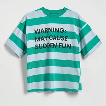 Chlapecké oblečení Reserved - Pruhované bavlněné tričko - bleděmodrá - 023IT-05X - 023IT-05X-164