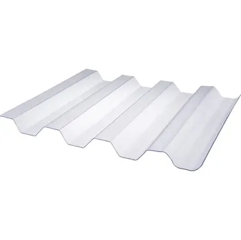 Polykarbonátová deska Deska polykarbonátová trapézová TOPLIGHT T 76/18 microprisma 2UV čirá 1,2×1&nbsp;060×3&nbsp;000 mm