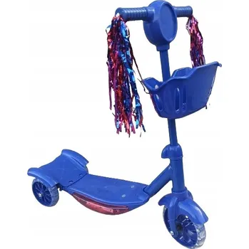 Koloběžka TŘÍKOLOVÁ KOLOBĚŽKA PRO DĚTI SVÍTÍ A HRAJE 3-KOLOVÁ LED melodie ODRÁŽEDLO