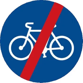 Dopravní značení Dopravní značka C8b - Konec stezky pro cyklisty