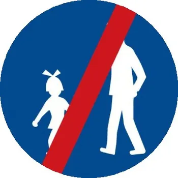 Dopravní značení Dopravní značka C7b - Konec stezky pro chodce - Standardní kruh 700mm