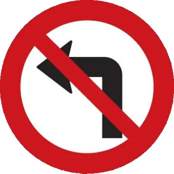 Dopravní značení Dopravní značka B24b - Zákaz odbočování vlevo - Standardní kruh 700mm