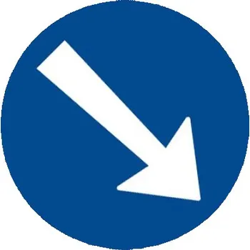 Dopravní značení Dopravní značka C4a - Přikázaný směr objíždění vpravo