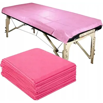 Prostěradlo PROSTĚRADLO Z NETKANÉ TEXTILIE RŮŽOVÉ 215X100 10 kusů