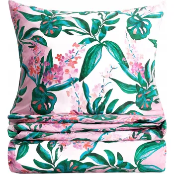 Povlečení Povlečení SOLENA z mikrovlákna s motivem listů 160x200 + 2*70x80 cm HOMLA