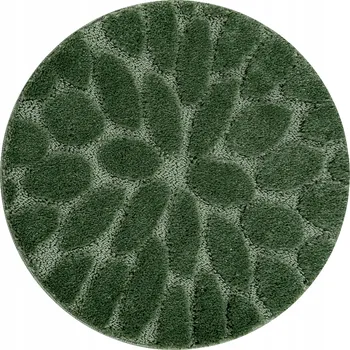 Koupelnová předložka KOUPELNOVÁ PŘEDLOŽKA kulatá 100 cm KAMENY zeleň PROTISKLUZOVÁ MĚKKÁ #KPL319