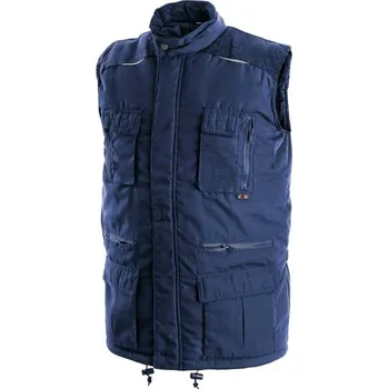 Pánská bunda Canis pánská zateplená vesta Ohio MODRÁ velikost S s kapsami