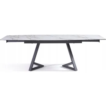 Jídelní stůl Rozkládací obdélníkový jídelní stůl s keramickou deskou 160(240)x90 cm Capri Bílý