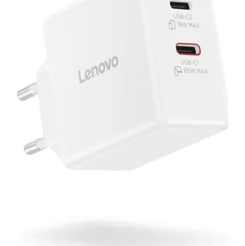 Příslušenství pro notebook Lenovo Dual USB-C 65W GaN Charger (White)