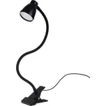 Izoxis 19454 Stolní lampička s klipem, černá