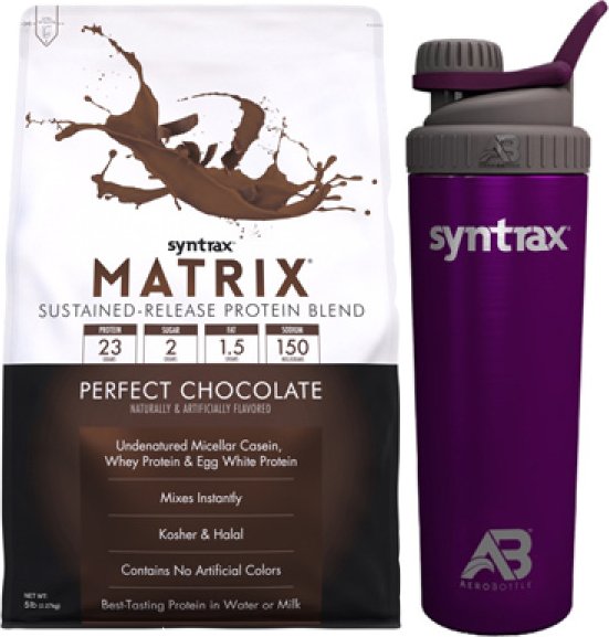Syntrax Matrix 2270g + Láhev Aerobottle Primus Steel 946 ml. Zdarma - arašídové máslo