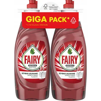 Mycí prostředek Fairy Platinum Lesní ovoce 2x650 ml tekutý přípravek na nádobí s ovocnou vůní