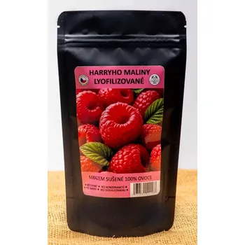 Sušené ovoce Lyofilizované Maliny 40g (Křupavé lyofilizované Maliny celé od Harryho 40g)