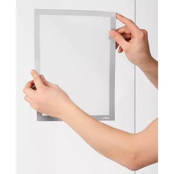 Kancelářský nábytek Samolepící rámeček DURAFRAME SUN A4 - Stříbrný
