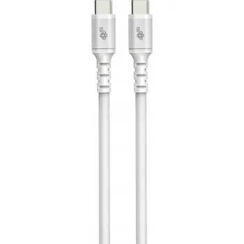 Datový kabel TB Kabel USB-C - USB-C 1 m, silikonový, bílý